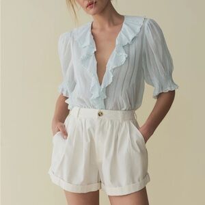 NWOT Doen Henri Top in Alice Blue